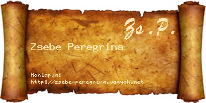 Zsebe Peregrina névjegykártya